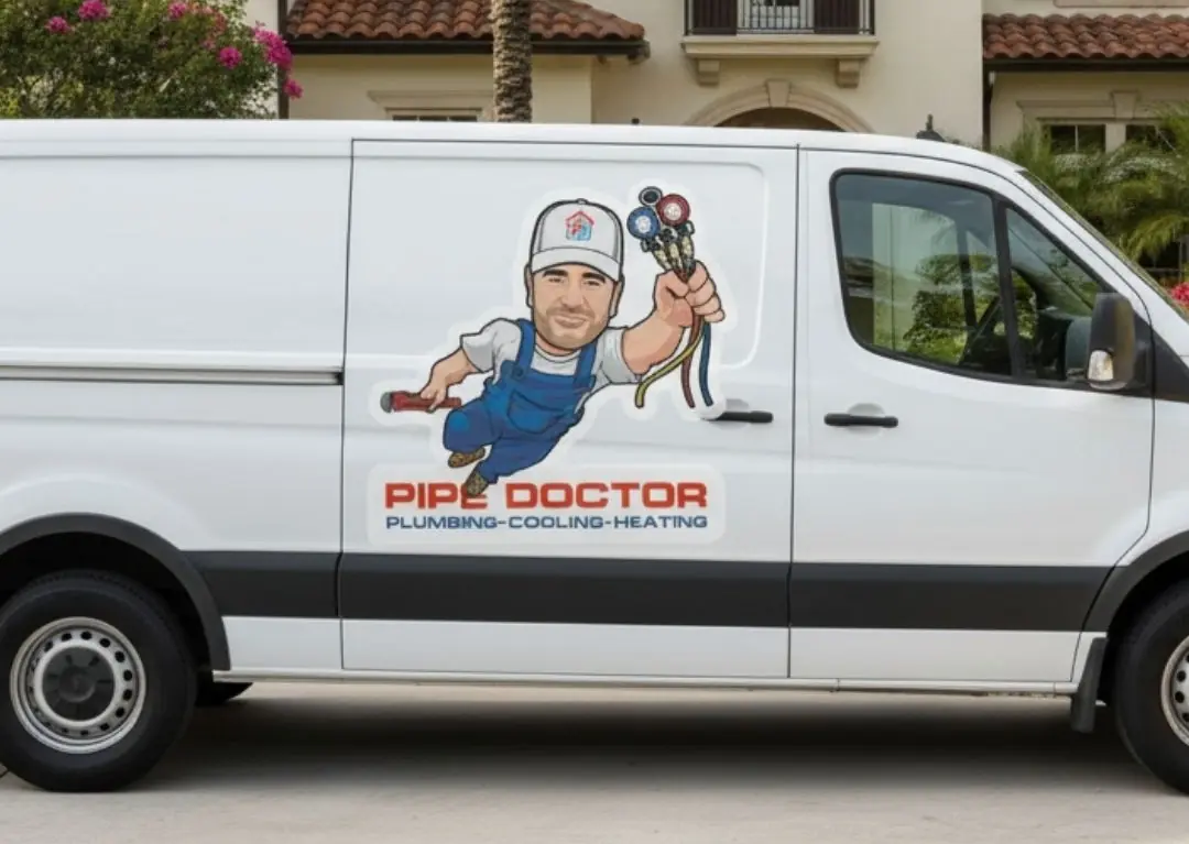 Pipe Doctor HVAC service van in Royal Palm Beach serving West Palm Beach, Wellington, Boynton Beach, and Boca Raton Florida